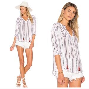 Rails - Emily Blouse In Braided Stripe - Size Small - White/Red - Gently Used